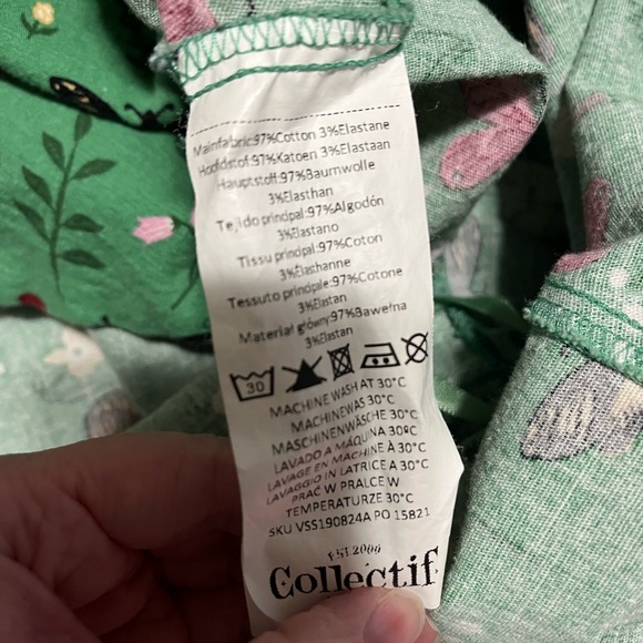 Collectif Green Butterfly Dolores Dress - Picture 9 of 10